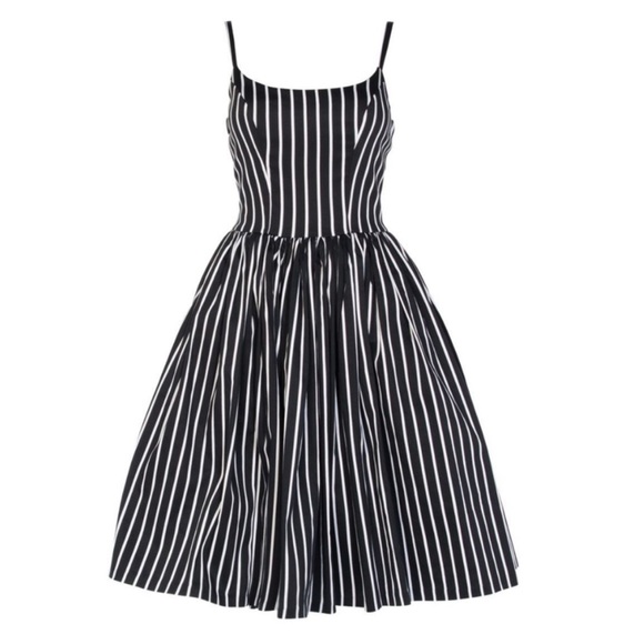 Beetlejuice Pinup couture Jenny dress black and white striped size medium - Picture 3 of 8